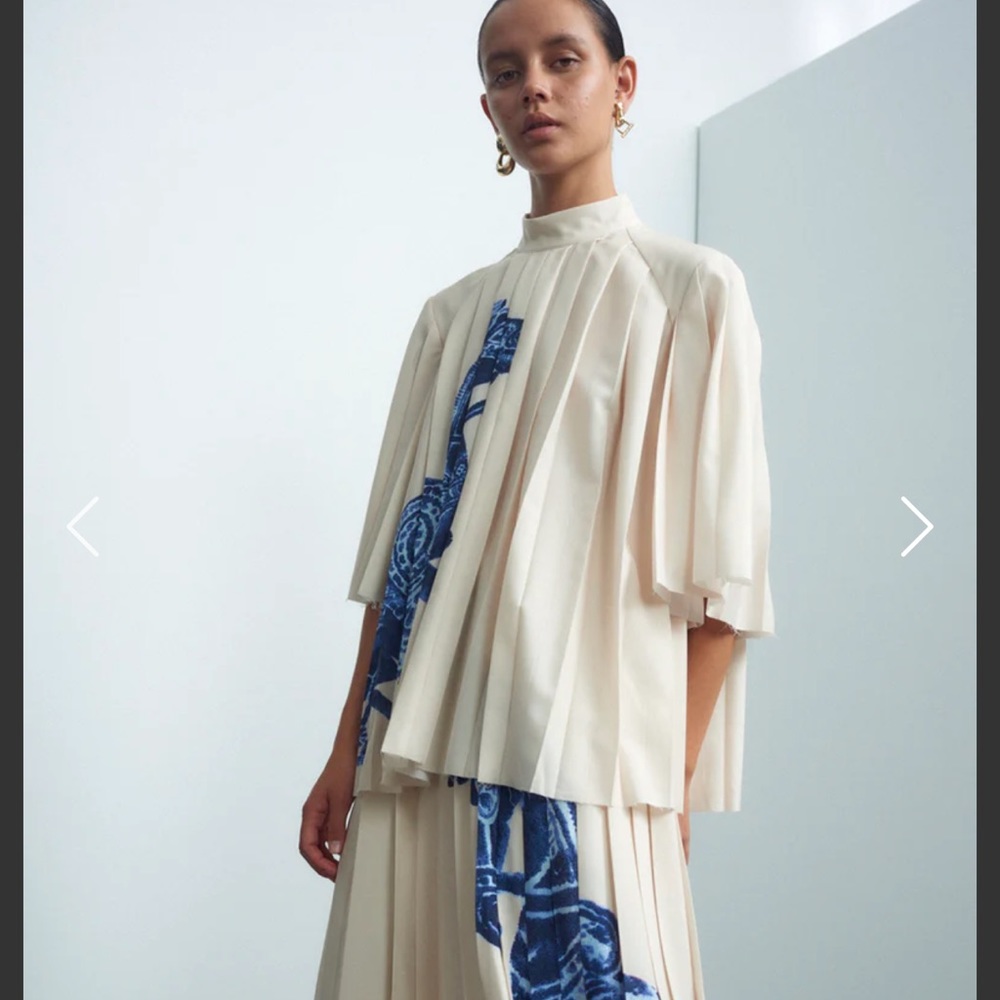 Alémais Rider pleat blouse, XS - Picture 4 of 4